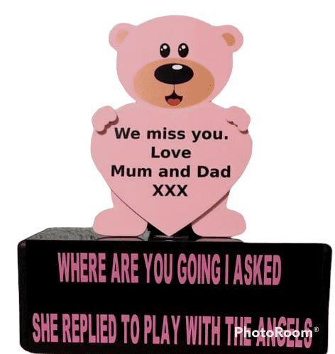 031. Small Teddy Bear On A Plinth Pink With Black Writing 5999 P Photoroom.png Photoroom