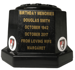 Bournemouth A.f.c. Football Personalised Grave Pots 50p Black 948 P Photoroom.png Photoroom
