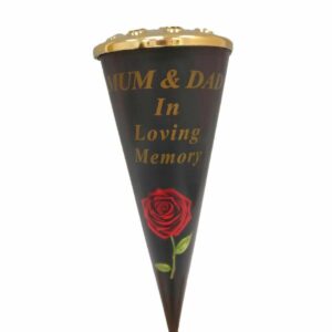 Mum Dad Red Rose Design Flower Cone 7545 P.jpg