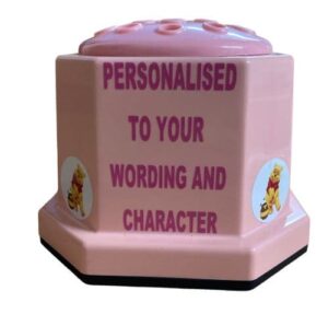 015. Baby Pink Pot Personalised With Your Wording Winnie The Pooh Honey 31098 1 P