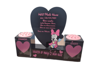 026. Baby Pink Minnie Mouse Grave Marker 2 Flowerpots 31075 1 P