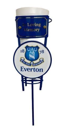 Everton F.c. Football Grave Flower Pot Family Names Wife 24918 P
