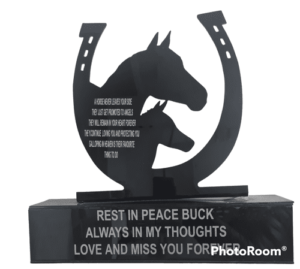 Horse Shoe Memorial Buck 31146 1 P