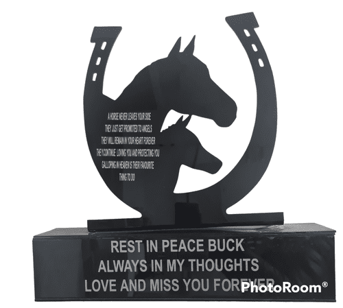 Horse Shoe Memorial Buck 31146 1 P