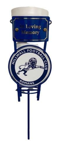 Millwall F.c. Football Grave Flower Pot Family Names Wife 26394 P