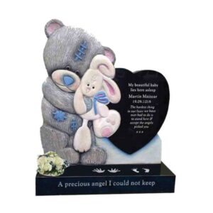 Bry 041 Teddy Rabbit And Heart Headstone. Please Message For Price 14423 P.jpg